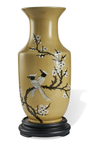 A 20th Century Chinese Large Porcelain Vase decorated with flower and bird pattern (Zhonghua Taoci Mark)