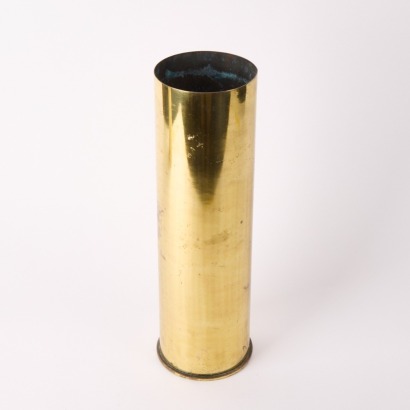 A Large Brass Bullet Casing Vase