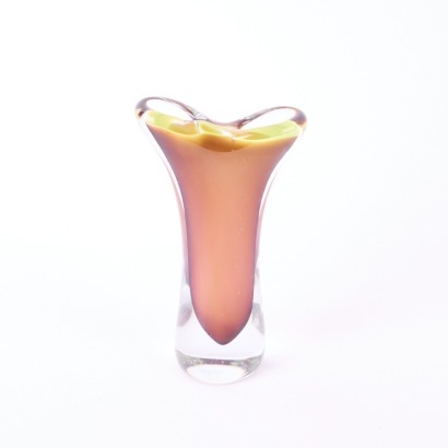 A Swedish Mid-Century Art Glass Vase By Paul Kedelv For Flygsfors