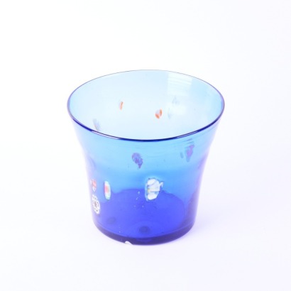 A Murano Attributed Blue Art Glass Vase