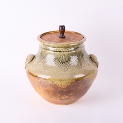 A Large Paul Tobin Floor Crock With Kauri Lid