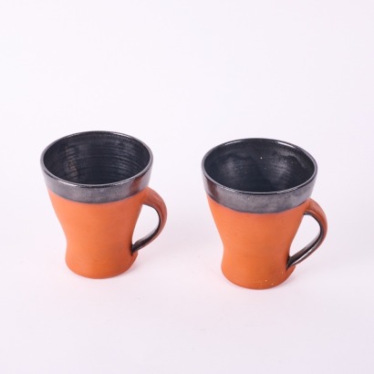 A Pair Of Very Early Mary Hardwick-Smith Coffee Mugs