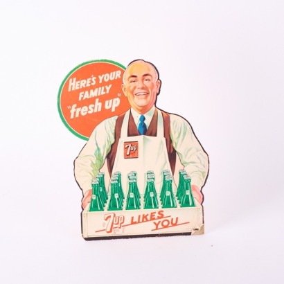 A Rare Vintage 7Up Advertising Shop Display