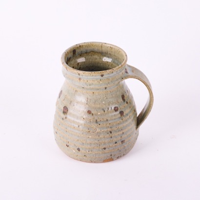 A Warren Tippett Stoneware Mug With Impressed Decoration To Front