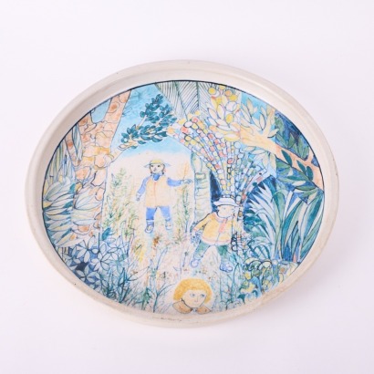 A Large Roy Cowan Hand Painted Charger