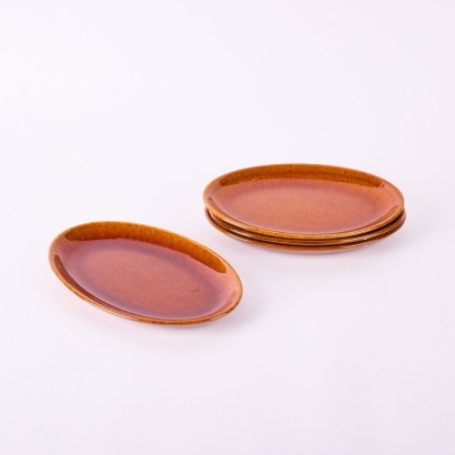 A Set Of Four Crown Lynn Pioneer Oval Side Plates