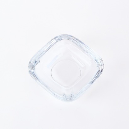 A Large French Ashtray In Crystal Glass From Art Vannes France, 1970