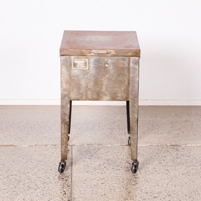 An Industrial Steel Side Table