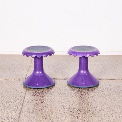 A Pair Of Fixed Low Wobble Stools