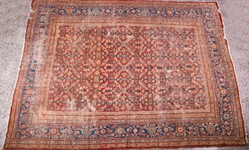 A Large Antique Hand Knotted Turkish Carpet AF
