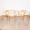 A Set of Four Wishbone Style Cintesi Chairs