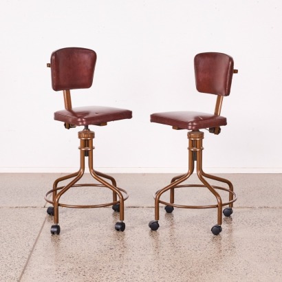A Pair of Charles Judd Machinery Chairs A/F