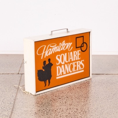 A Decommissioned 1950s Hamilton Square Dancers Sign