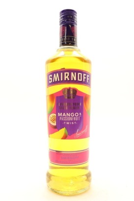 (1) Smirnoff Twist of Mango - Passionfruit Flavored Vodka, 30% ABV, 700ml