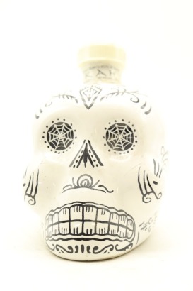 (1) KAH Blanco Tequila White Skull, 40% ABV, 750ml