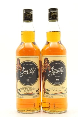 (2) Sailor Jerry Spiced Tattoo Caribbean Rum, 40% ABV, 700ml