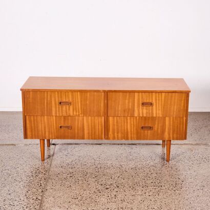 A Mid-Century Four-Drawer Lowboy A/F