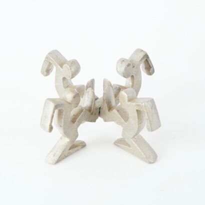 A Cast Aluminum Candle Holder