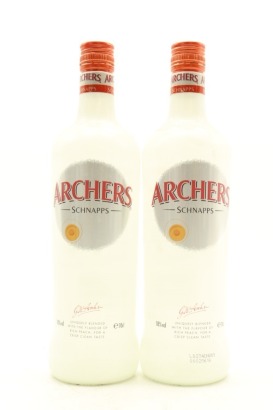 (2) Archers Finest Schnapps Peach, England, 18% ABV, 700ml