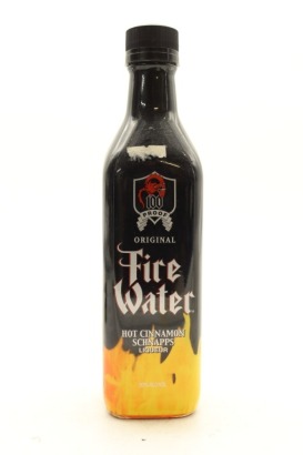 (1) Fire Water Hot Cinnamon Schnapps Liqueur, USA, 50% ABV, 375ml