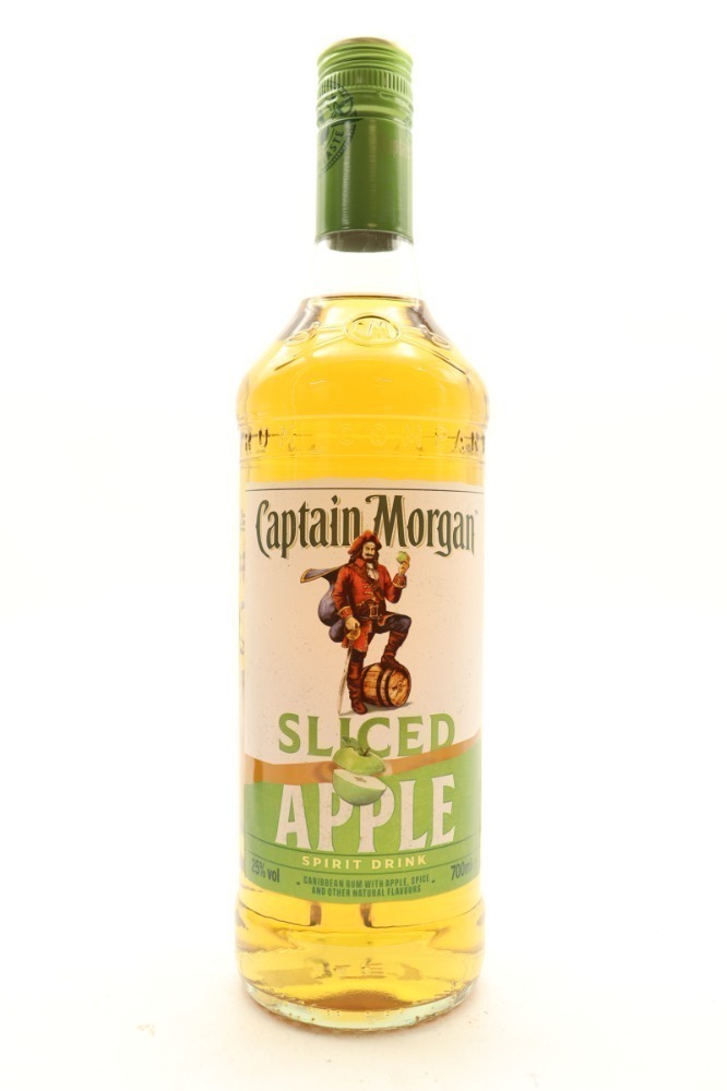 (1) Captain Morgan Sliced Apple Spiced Rum, Puerto Rico, 25% ABV, 700ml