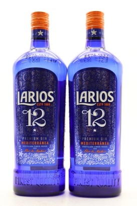 (2) Larios 12 Premium Mediterranea Gin, Spain, 40% ABV, 1000ml