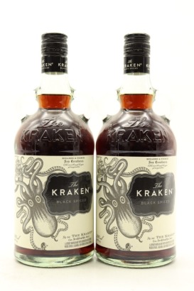 (2) The Kraken Black Spiced Rum, 40% ABV, 700ml