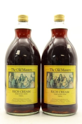 (2) The Old Masters Rich Cream Fortified Wine, New Zealand, 1500ml