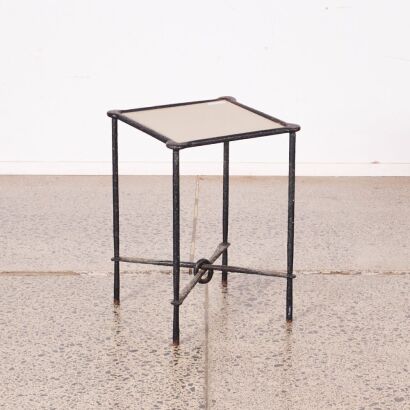 A Wrought Iron Side Table