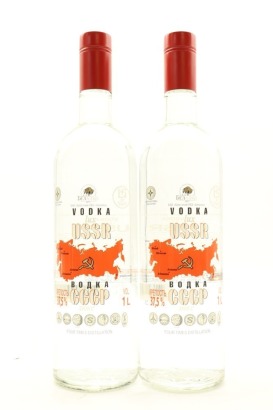 (2) USSR Vodka, 37.5% ABV, 1000ml