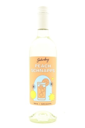 (1) Saturdays Peach Schnapps, 13.9% ABV, 750ml