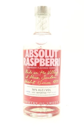 (1) Absolut Raspberri - Raspberry Flavored Vodka, Sweden, 38% ABV, 700ml