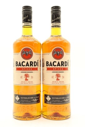 (2) Bacardi Spice Spiced Rum, 35% ABV, 1000ml