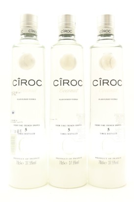 (3) Ciroc Coconut Grape Vodka, France, 37.5% ABV, 700ml