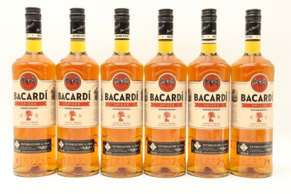 (6) Bacardi Spice Spiced Rum, 35% ABV, 1000ml