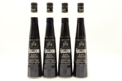 (4) Galliano Black Liquore alla Sambuca, Italy, 30% ABV, 500ml