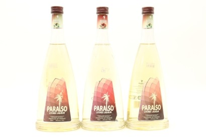 (3) Paraiso Lychee Liqueur, France, 24% ABV, 700ml