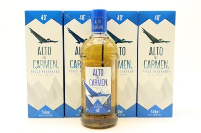 (4) Alto del Carmen Pisco Reservado, 40% ABV, 750ml (GB)