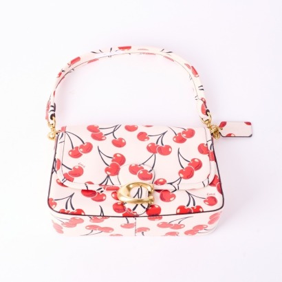 A Coach Tabby Cherry Leather Shoulder Bag