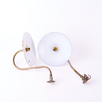 A Pair of Vintage Enamel Wall Lights A/F