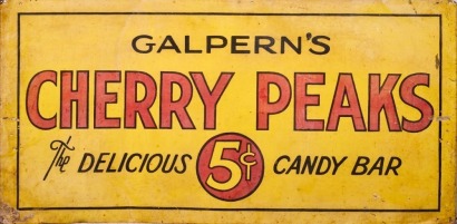 An Antique Galperns Candy Hand Painted Sign