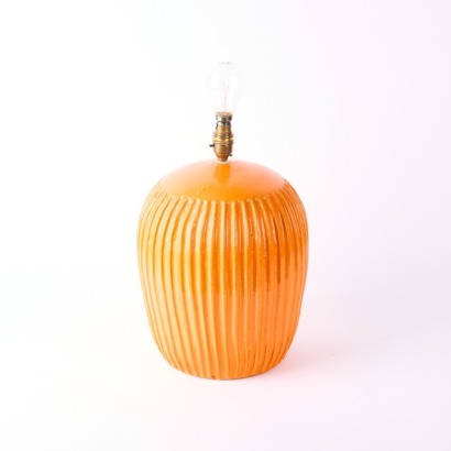 A Large Orange Table Lamp Base