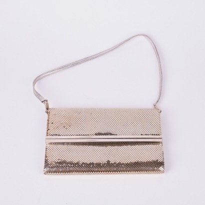 A Vintage Silver Oroton Glomesh Bag With Original Guarantee Card