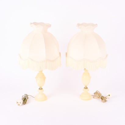 A Pair of Italian Alabaster Based Lamps