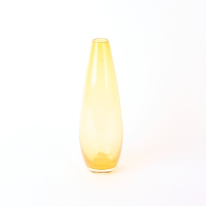 An Amber Coloured Glass Vase
