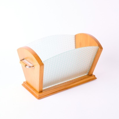 An Art Deco Style Rimu and Glass Fruit Basket