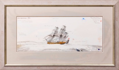 A Drawing of the HMS Endeavour