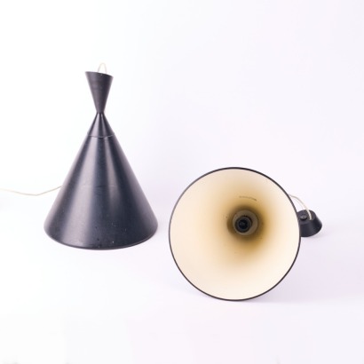 A Pair of Husk Pendant Lights by Delta Lighting Belgium