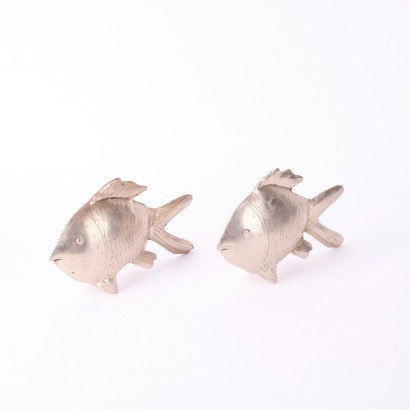 A Pair of Alloy Fish Ornaments