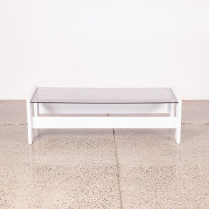 An Over Painted Mid-Century Coffee Table